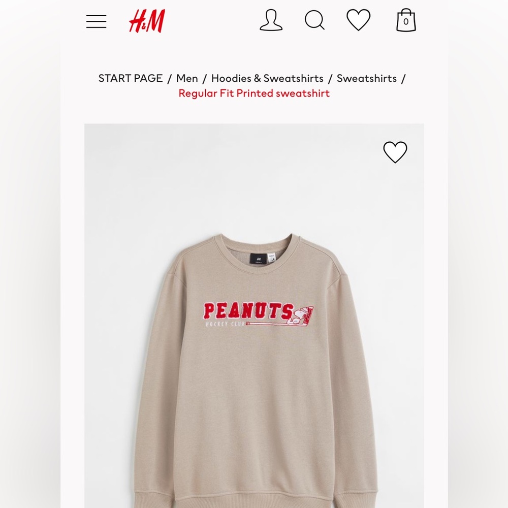 Snoopy Regular Fit Printed sweatshirt